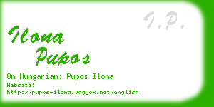 ilona pupos business card